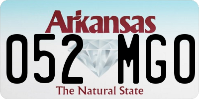 AR license plate 052MGO
