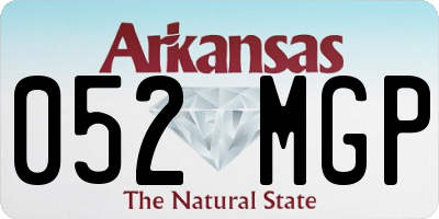 AR license plate 052MGP