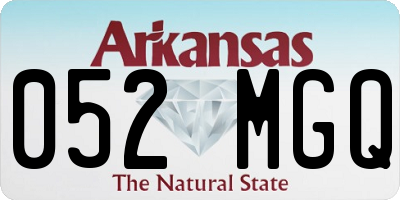 AR license plate 052MGQ