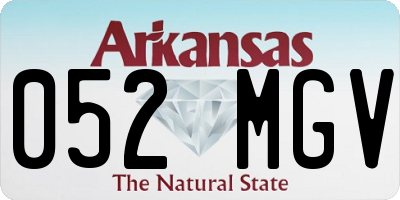 AR license plate 052MGV