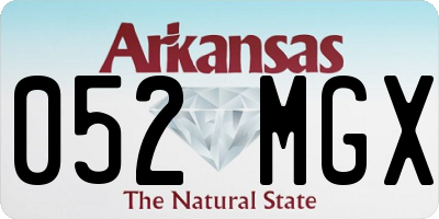 AR license plate 052MGX