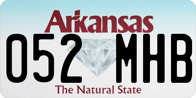 AR license plate 052MHB
