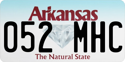 AR license plate 052MHC