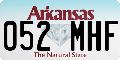 AR license plate 052MHF