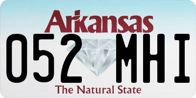 AR license plate 052MHI