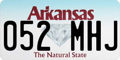 AR license plate 052MHJ