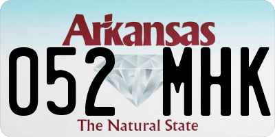 AR license plate 052MHK