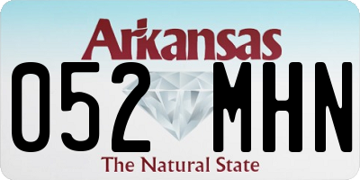 AR license plate 052MHN
