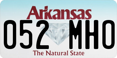 AR license plate 052MHO
