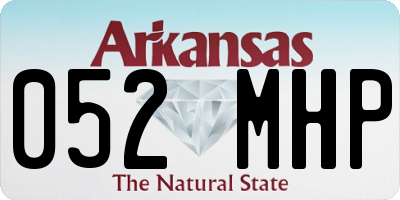 AR license plate 052MHP