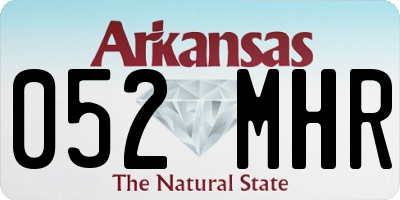 AR license plate 052MHR