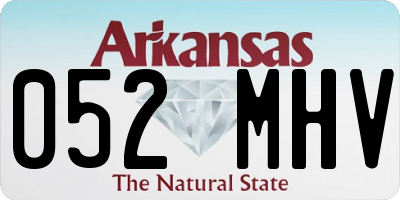 AR license plate 052MHV