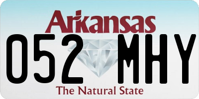 AR license plate 052MHY