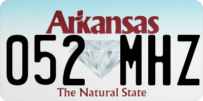 AR license plate 052MHZ