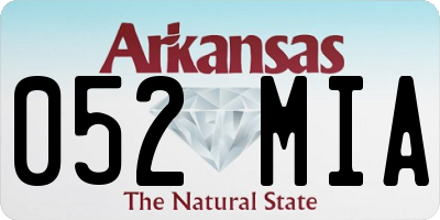 AR license plate 052MIA