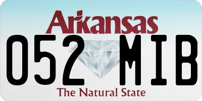 AR license plate 052MIB