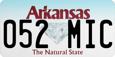 AR license plate 052MIC