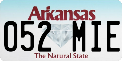 AR license plate 052MIE