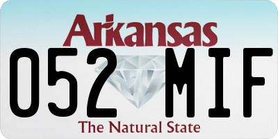 AR license plate 052MIF