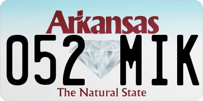 AR license plate 052MIK