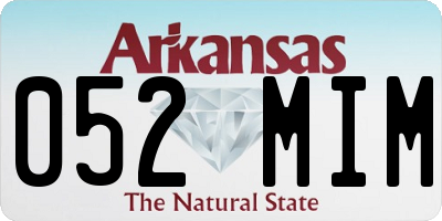 AR license plate 052MIM