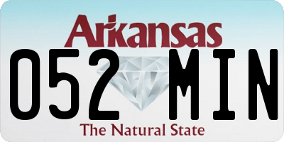 AR license plate 052MIN