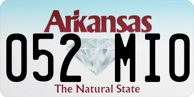 AR license plate 052MIO