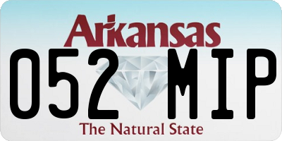 AR license plate 052MIP