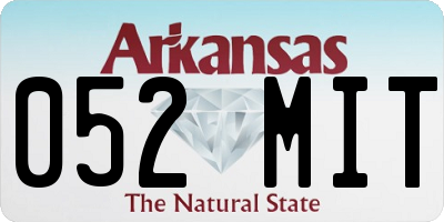 AR license plate 052MIT