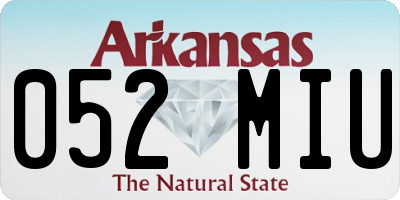 AR license plate 052MIU