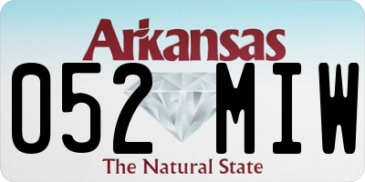 AR license plate 052MIW