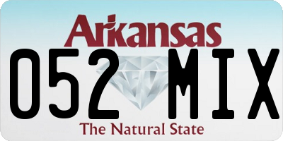 AR license plate 052MIX