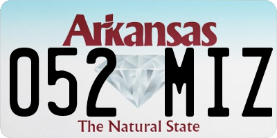 AR license plate 052MIZ