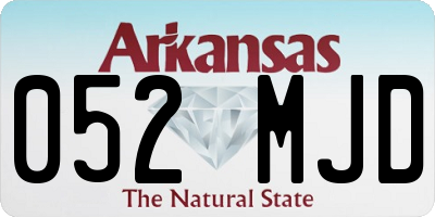 AR license plate 052MJD