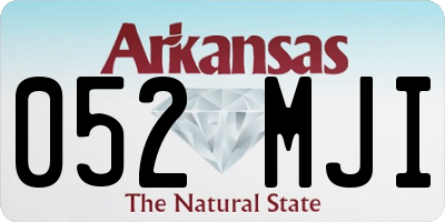 AR license plate 052MJI