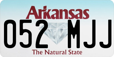 AR license plate 052MJJ