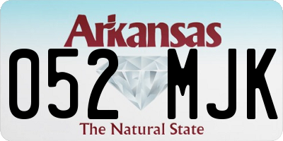 AR license plate 052MJK