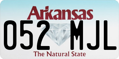 AR license plate 052MJL
