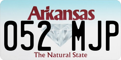 AR license plate 052MJP