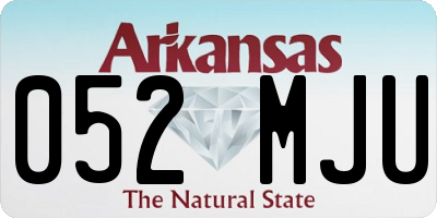 AR license plate 052MJU
