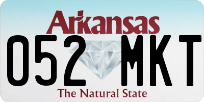 AR license plate 052MKT