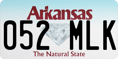 AR license plate 052MLK