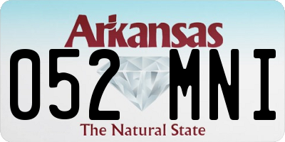 AR license plate 052MNI