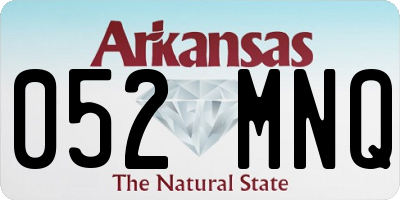 AR license plate 052MNQ