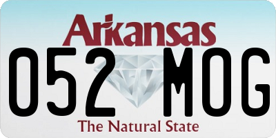 AR license plate 052MOG