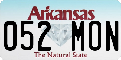 AR license plate 052MON