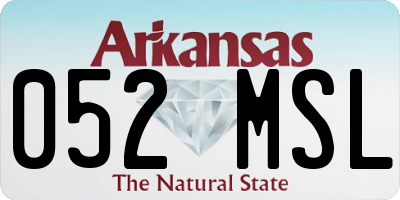 AR license plate 052MSL