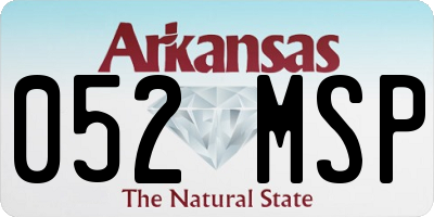 AR license plate 052MSP