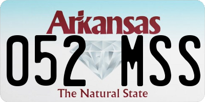 AR license plate 052MSS