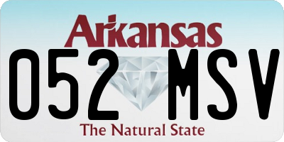 AR license plate 052MSV